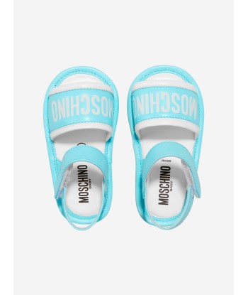 Moschino Baby Unisex Leather Logo Print Sandals vous aussi creer 