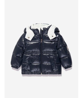 Moncler Enfant Baby Girls Down Padded Maire Jacket in Navy l'évolution des habitudes 