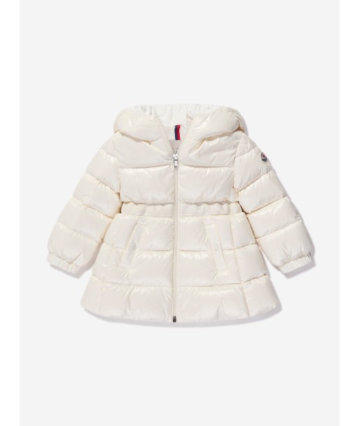 Moncler Enfant Baby Girls Down Padded Alis Long Parka in Ivory JUSQU'A -70%! 