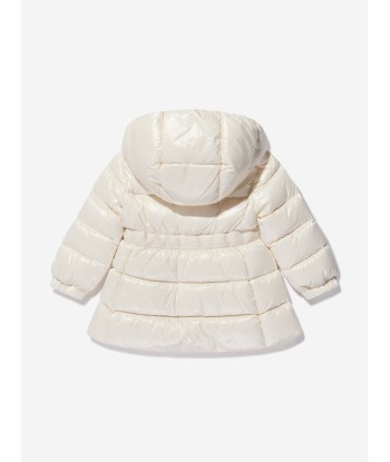 Moncler Enfant Baby Girls Down Padded Alis Long Parka in Ivory JUSQU'A -70%! 