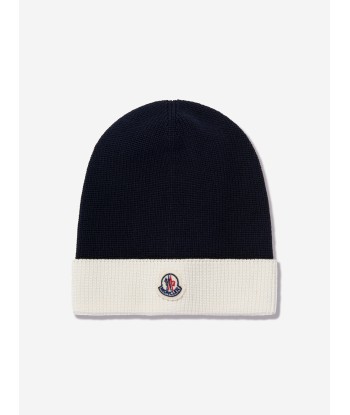 Moncler Enfant Baby Beanie Hat in Navy 2024