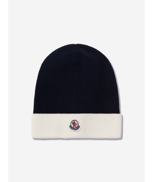 Moncler Enfant Baby Beanie Hat in Navy 2024