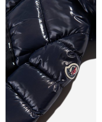 Moncler Enfant Baby Girls Down Padded Alis Long Parka in Navy soldes