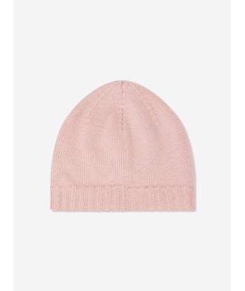 Moncler Enfant Baby Girls Logo Beanie Hat in Pink Venez acheter