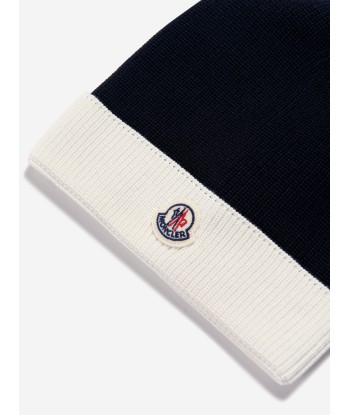 Moncler Enfant Baby Beanie Hat in Navy 2024