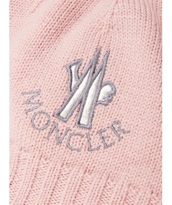 Moncler Enfant Baby Girls Logo Beanie Hat in Pink Venez acheter