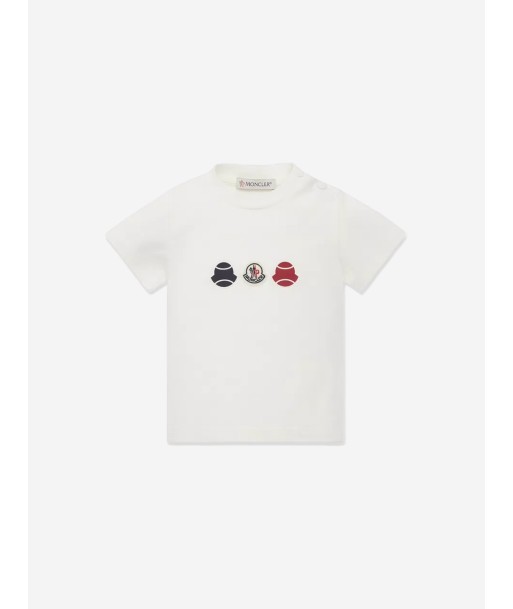 Moncler Enfant Baby Boys Logo T-Shirt in Ivory shop