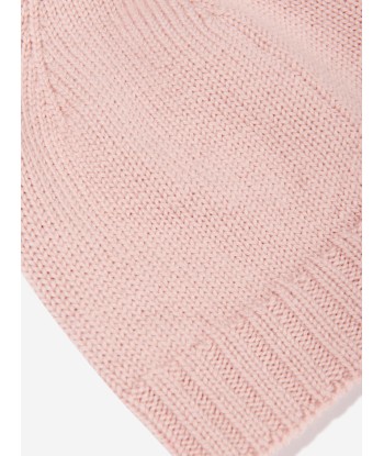 Moncler Enfant Baby Girls Logo Beanie Hat in Pink Venez acheter