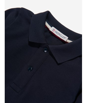 Moncler Enfant Baby Boys Long Sleeve Polo Shirt in Navy À commander