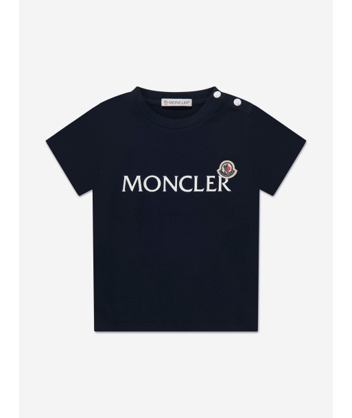 Moncler Enfant Baby Boys Logo T-Shirt in Navy En savoir plus