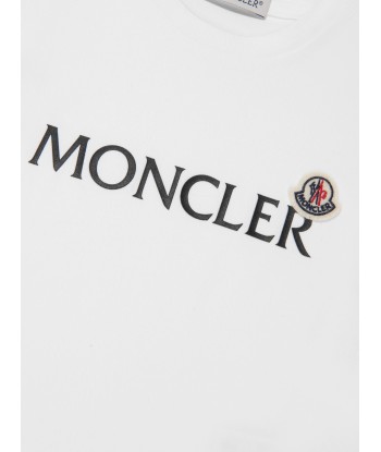 Moncler Enfant Baby Boys Logo T-Shirt in White meilleur choix