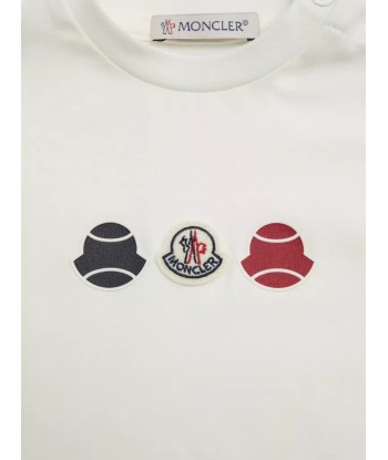 Moncler Enfant Baby Boys Logo T-Shirt in Ivory shop