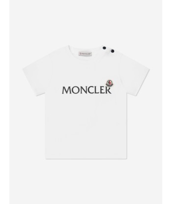 Moncler Enfant Baby Boys Logo T-Shirt in White meilleur choix