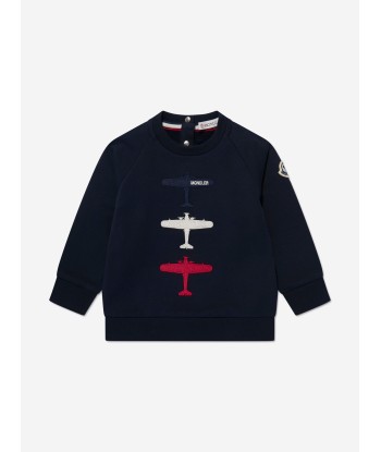 Moncler Enfant Baby Boys Planes Print Sweatshirt in Navy la colonne vertébrale