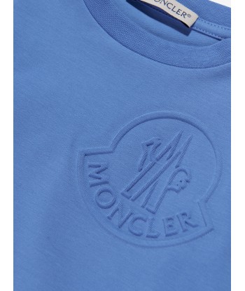 Moncler Enfant Baby Boys Long Sleeve Logo T-Shirt in Blue sélection de produits