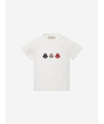 Moncler Enfant Baby Boys Logo T-Shirt in Ivory shop