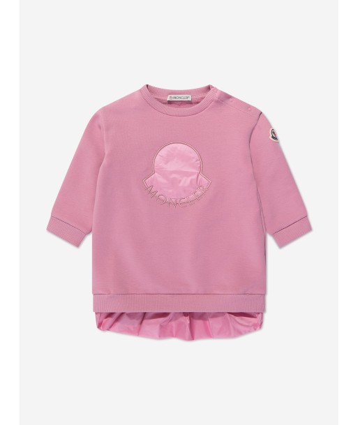 Moncler Enfant Baby Girls Logo Sweater Dress in Pink suggérées chez