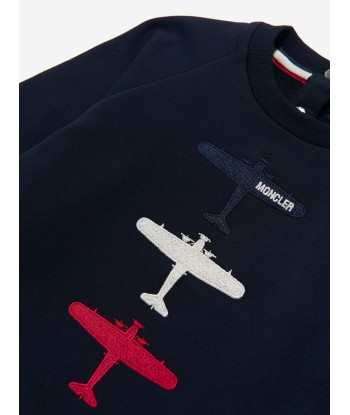 Moncler Enfant Baby Boys Planes Print Sweatshirt in Navy la colonne vertébrale