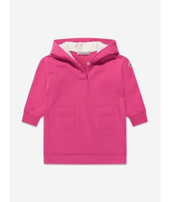 Moncler Enfant Baby Girls Hooded Sweater Dress in Pink pas cher