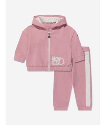 Moncler Enfant Baby Girls Logo Tracksuit in Pink votre