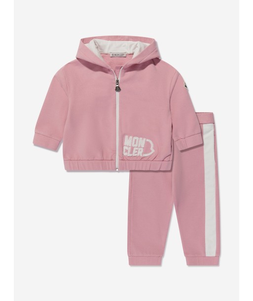 Moncler Enfant Baby Girls Logo Tracksuit in Pink votre