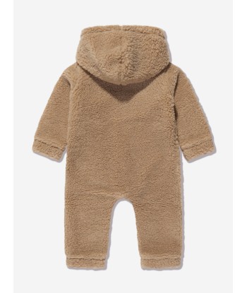 Moncler Enfant Baby Faux Shearling Romper in Beige Voir les baskets