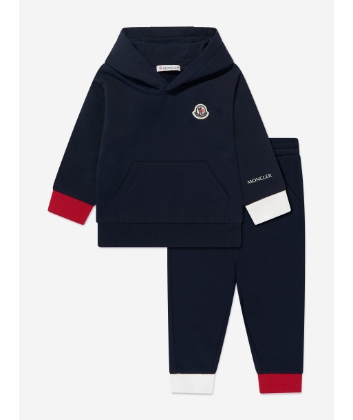 Moncler Enfant Baby Boys Logo Tracksuit in Navy Dans la société mordern