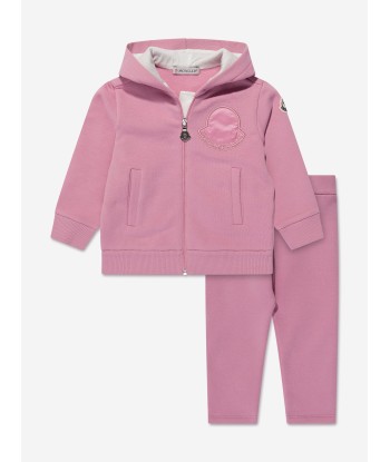 Moncler Enfant Baby Girls Logo Tracksuit in Pink l'achat 