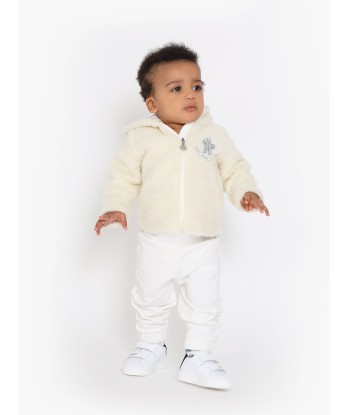 Moncler Enfant Baby Faux Fur Zip Up And Pants Set in Ivory le des métaux précieux