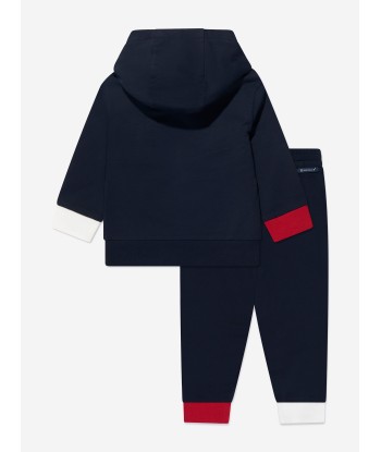 Moncler Enfant Baby Boys Logo Tracksuit in Navy Dans la société mordern