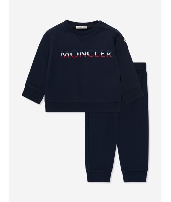 Moncler Enfant Baby Boys Logo Tracksuit in Navy Venez acheter