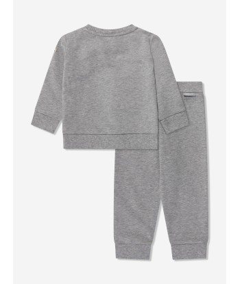 Moncler Enfant Baby Boys Logo Tracksuit Grey Faites des économies