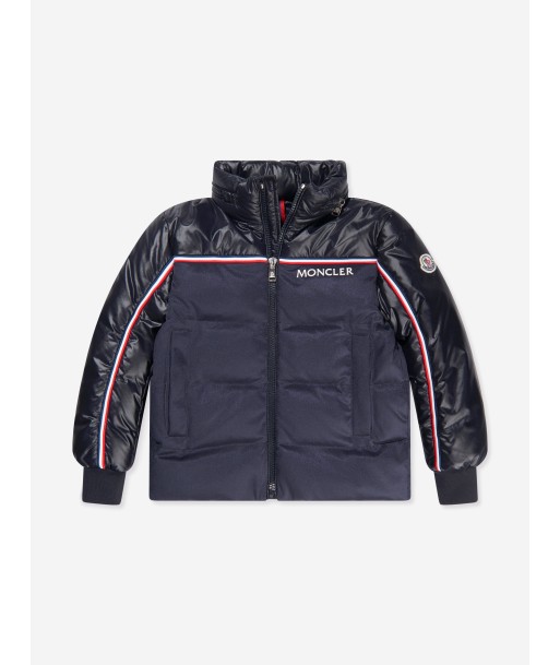 Moncler Enfant Boys Down Padded Michael Jacket in Navy commande en ligne