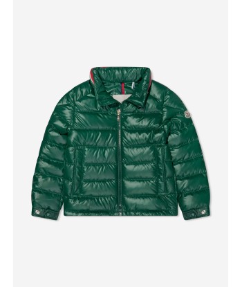 Moncler Enfant Boys Down Padded Bourne Jacket in Green livraison gratuite