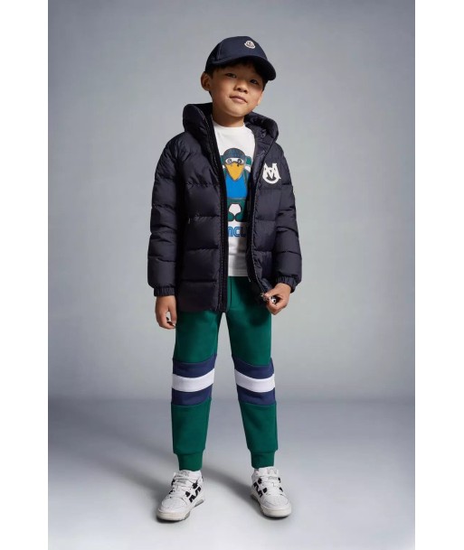 Moncler Enfant Boys Down Padded Mark Short Parka in Navy 2023