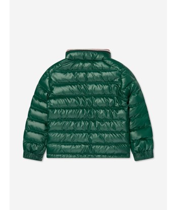 Moncler Enfant Boys Down Padded Bourne Jacket in Green livraison gratuite