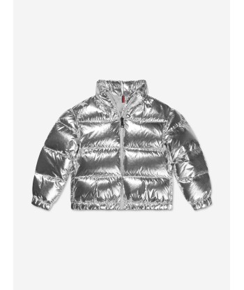 Moncler Enfant Girls Down Padded Meuse Jacket in Silver france