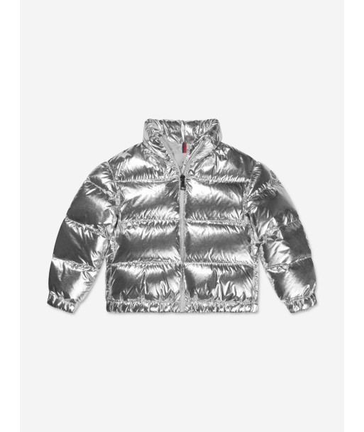 Moncler Enfant Girls Down Padded Meuse Jacket in Silver france