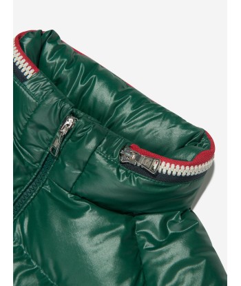 Moncler Enfant Boys Down Padded Bourne Jacket in Green livraison gratuite