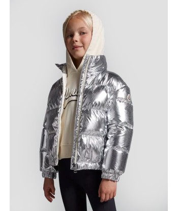 Moncler Enfant Girls Down Padded Meuse Jacket in Silver france