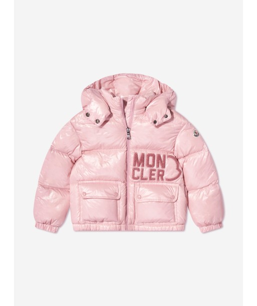 Moncler Enfant Girls Down Padded Abbaye Jacket in Pink sélection de produits