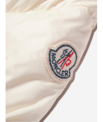 Moncler Enfant Girls Down Padded Glen Jacket in Ivory solde