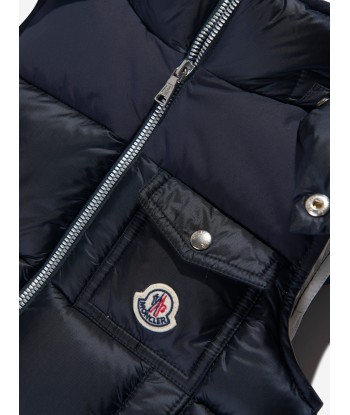 Moncler Enfant Boys Down Padded Oust Gilet in Navy de la marque