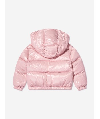 Moncler Enfant Girls Down Padded Abbaye Jacket in Pink sélection de produits