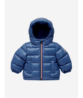 Moncler Enfant Boys Down Padded New Aubert Jacket in Blue Comparez plus de prix