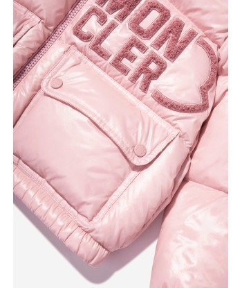 Moncler Enfant Girls Down Padded Abbaye Jacket in Pink sélection de produits