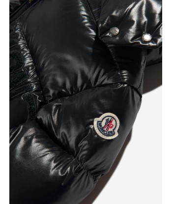 Moncler Enfant Girls Down Padded Abbaye Jacket in Black Livraison rapide