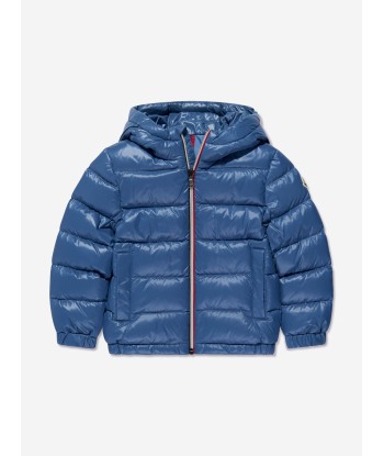 Moncler Enfant Boys Down Padded New Aubert Jacket in Blue Comparez plus de prix