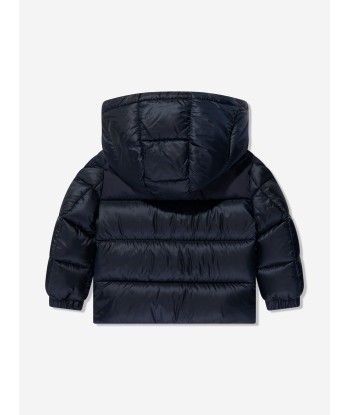 Moncler Enfant Boys Down Padded Eduard Jacket in Navy destockage