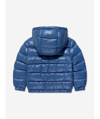 Moncler Enfant Boys Down Padded New Aubert Jacket in Blue Comparez plus de prix